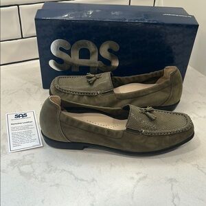 SAS Hope Green Tundra 11 M Leather Loafers Slip-On Comfort